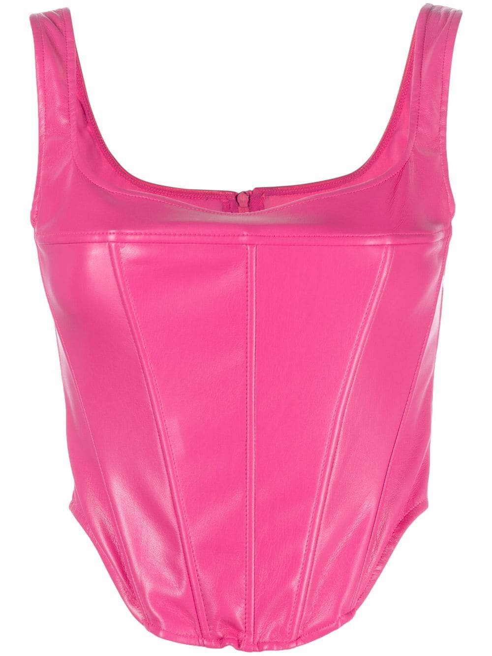 THE ANDAMANE corset-style cropped top - Pink von THE ANDAMANE
