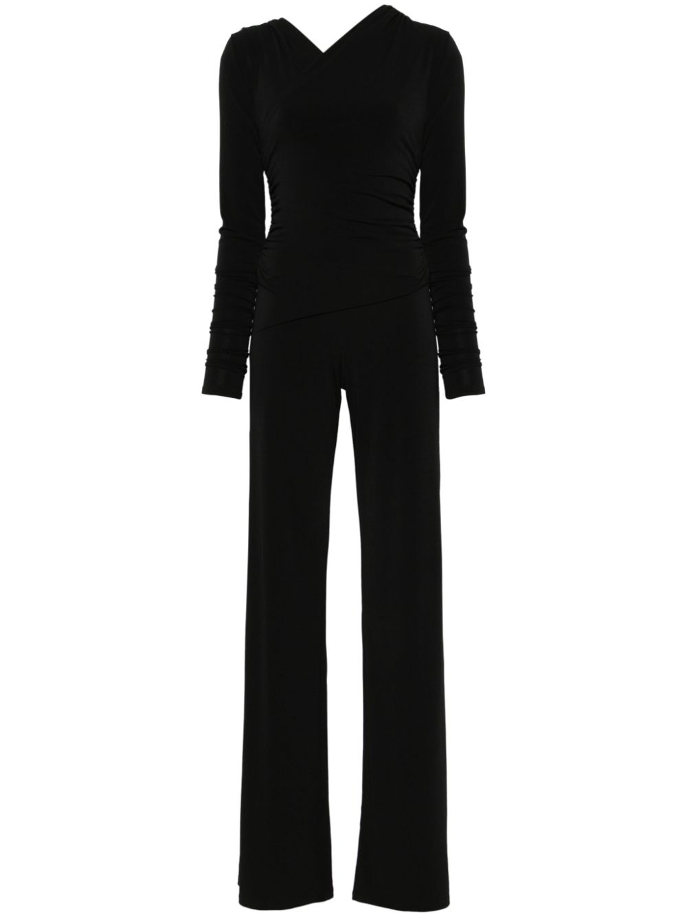 THE ANDAMANE draped jumpsuit - Black von THE ANDAMANE