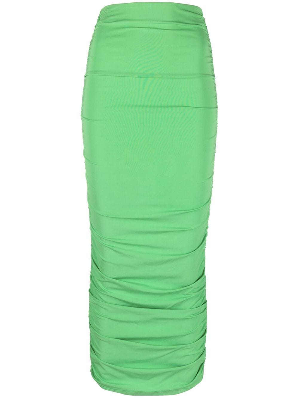 THE ANDAMANE draped midi skirt - Green von THE ANDAMANE