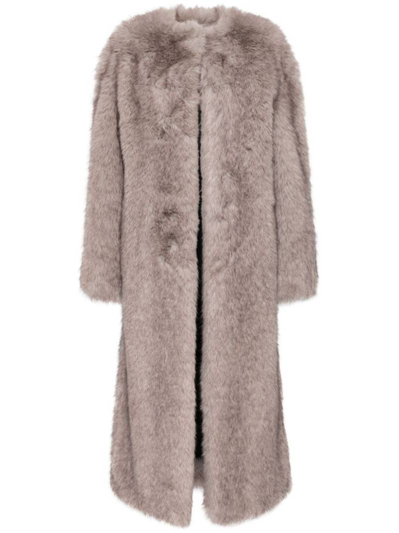 THE ANDAMANE faux-fur coat - Grey von THE ANDAMANE