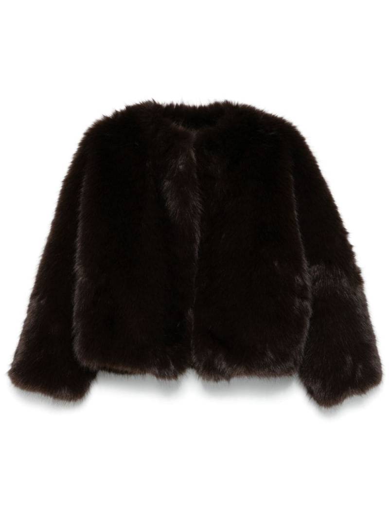 THE ANDAMANE faux-fur jacket - Brown von THE ANDAMANE