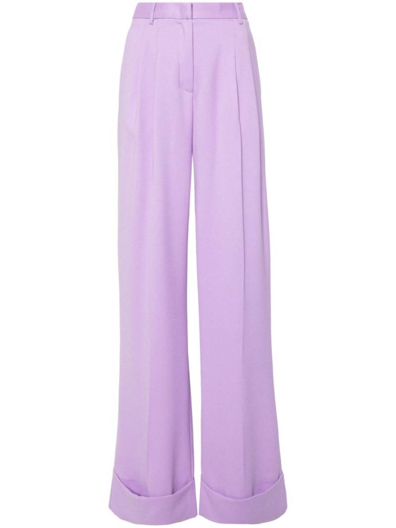 THE ANDAMANE high-waist palazzo crepe trousers - Purple von THE ANDAMANE