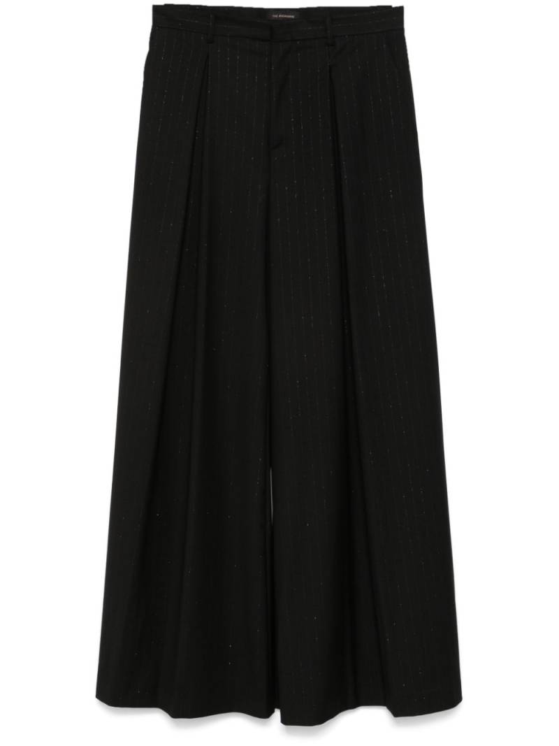 THE ANDAMANE pinstriped trousers - Black von THE ANDAMANE