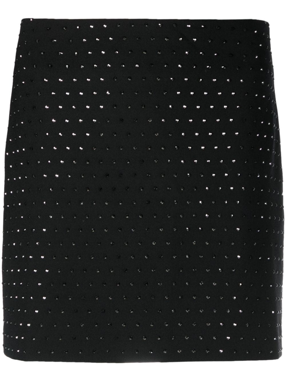 THE ANDAMANE rhinestone-embellished zip-up miniskirt - Black von THE ANDAMANE