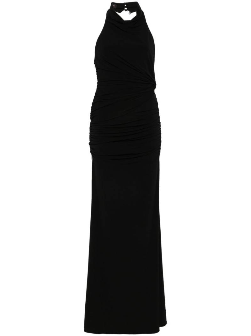 THE ANDAMANE ruched maxi dress - Black von THE ANDAMANE