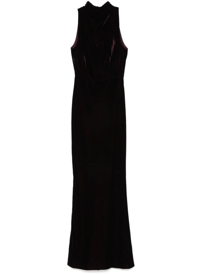 THE ANDAMANE velvet maxi dress - Purple von THE ANDAMANE