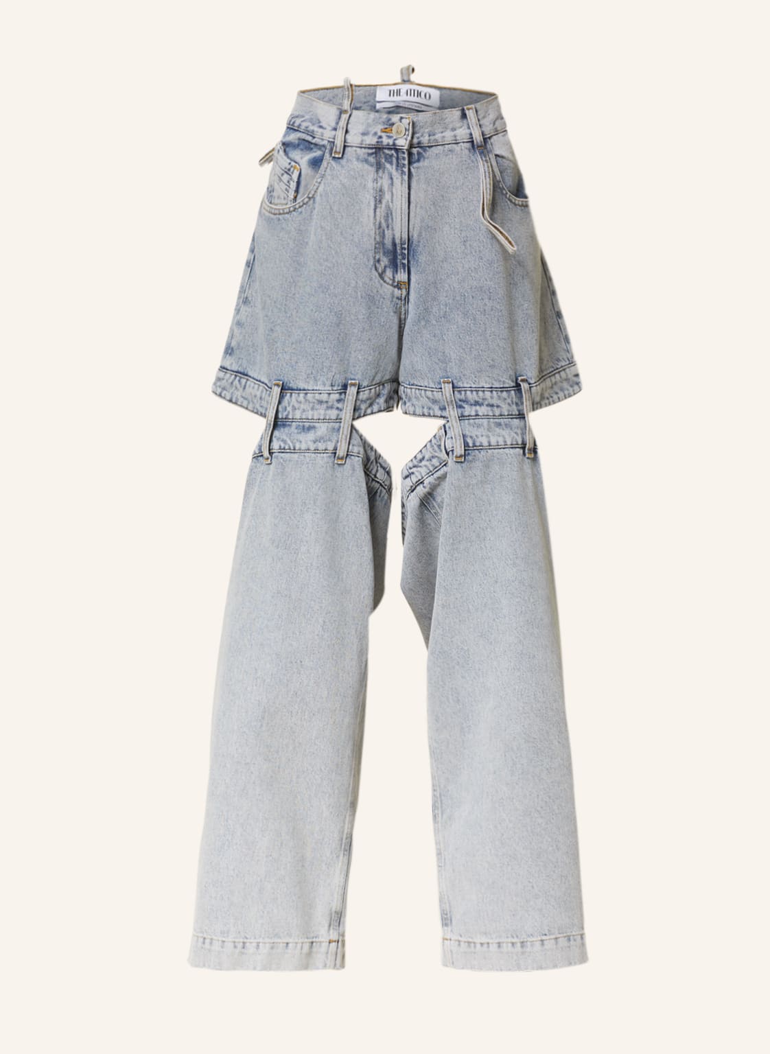 The Attico Jeans-Culotte Ashton grau von THE ATTICO