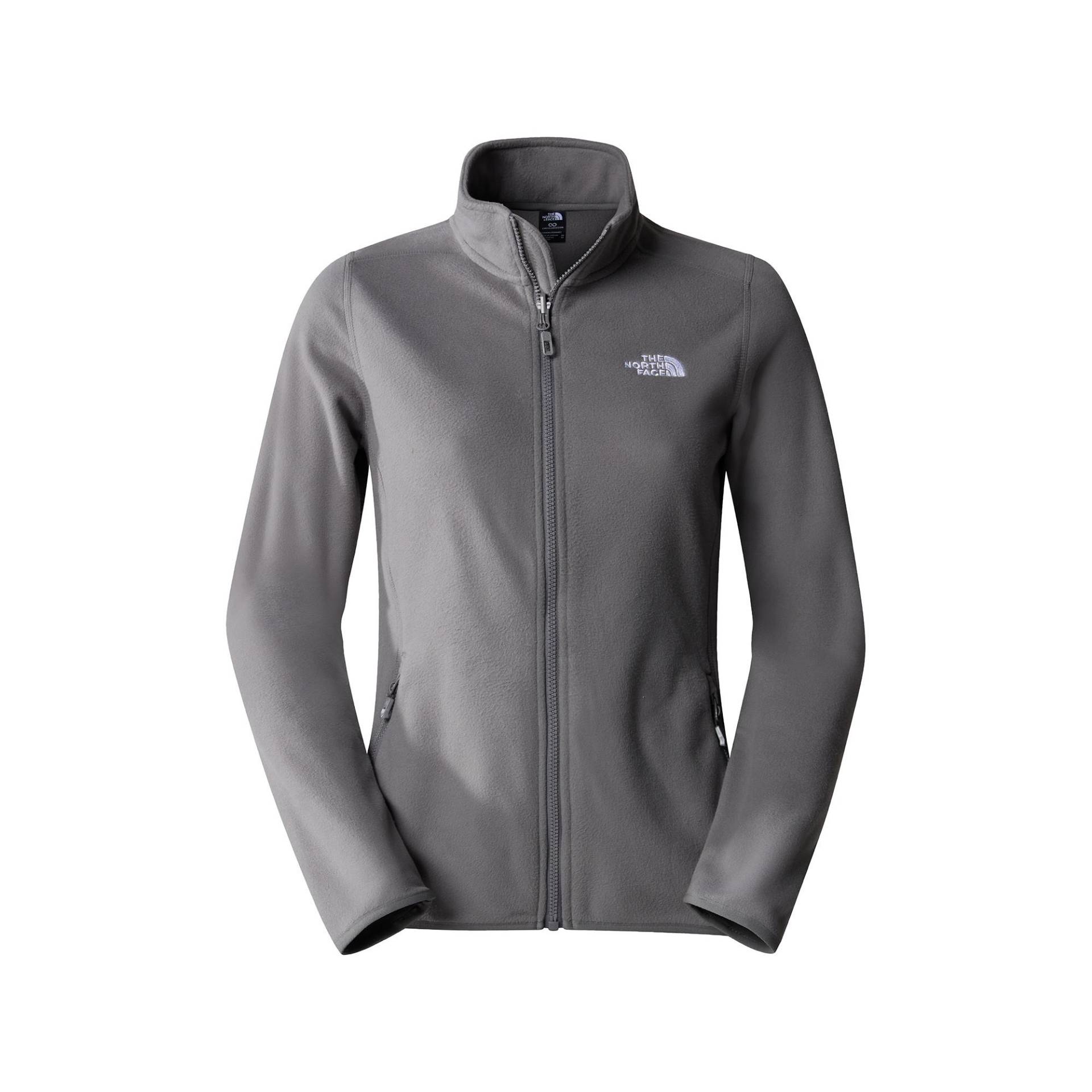 Fleecejacke Ohne Kapuze Damen Dunkelgrau L von THE NORTH FACE