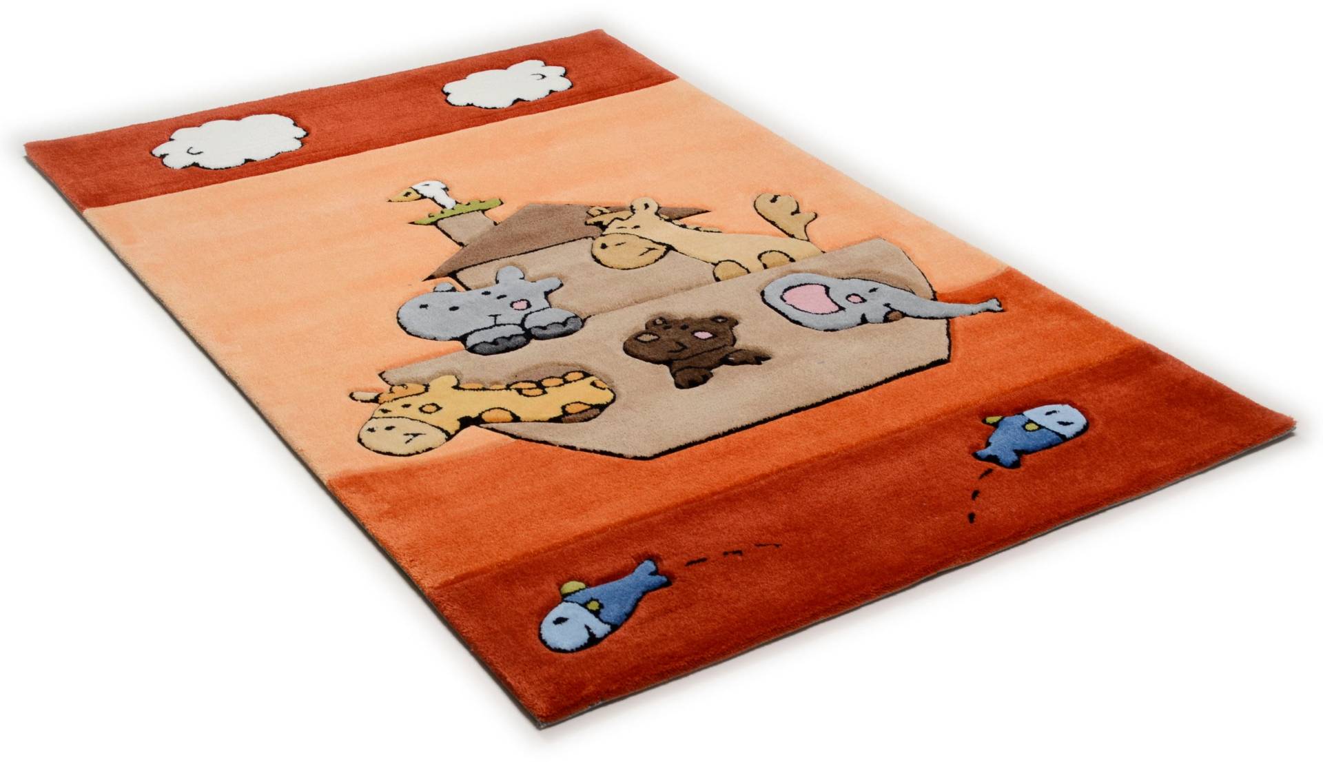 THEKO Kinderteppich »Animals on Tour«, rechteckig, 14 mm Höhe, Kurzflor, handgearbeiteter Reliefschnitt (Carving), Motiv Tiere THEKO Kinderteppich »Animals on Tour«, rechteckig, 14 mm Höhe, Kurzflor, handgearbeiteter Reliefschnitt (Carving), Motiv Tiere von THEKO