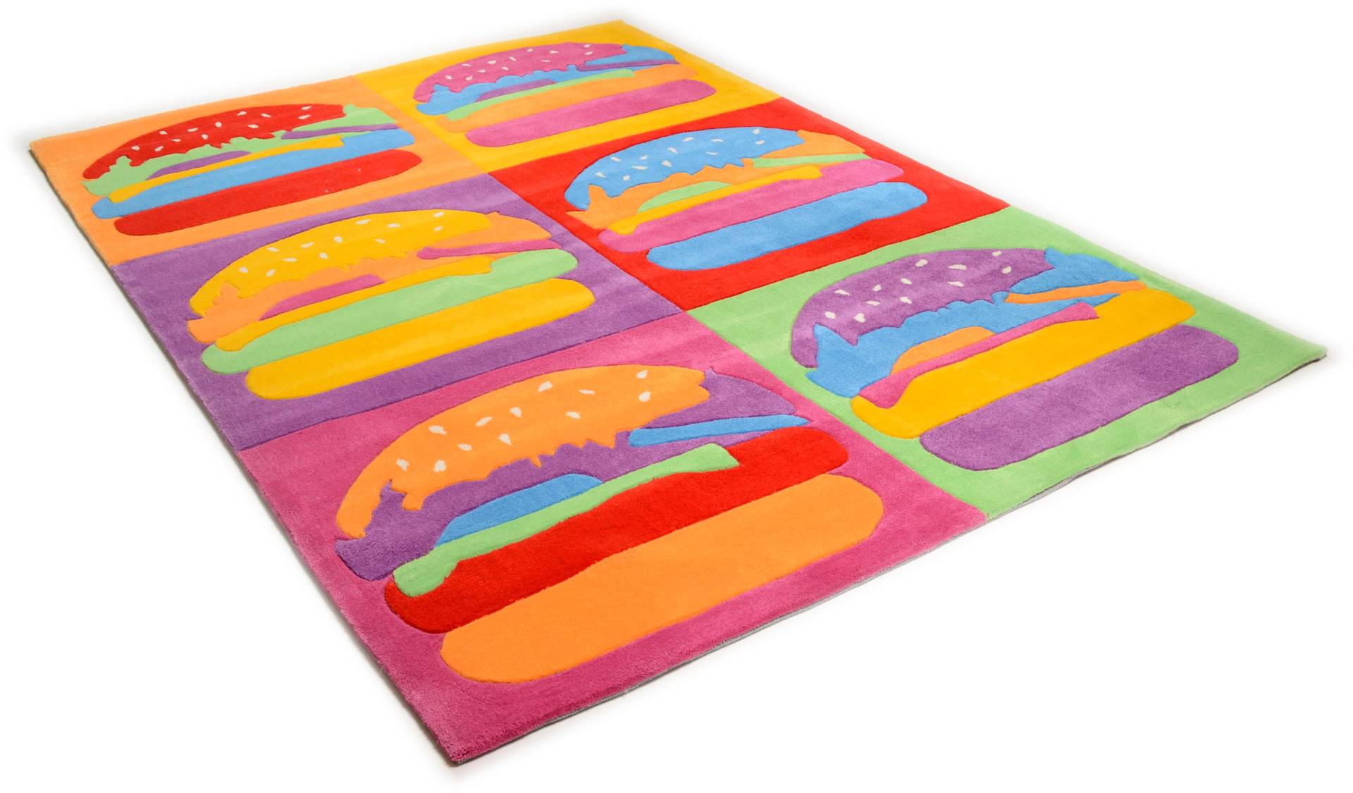 THEKO Kinderteppich »Burger«, rechteckig, 15 mm Höhe, Kurzflor, kräftige Farben, Kinder- und Jugendzimmer THEKO Kinderteppich »Burger«, rechteckig, 15 mm Höhe, Kurzflor, kräftige Farben, Kinder- und Jugendzimmer von THEKO