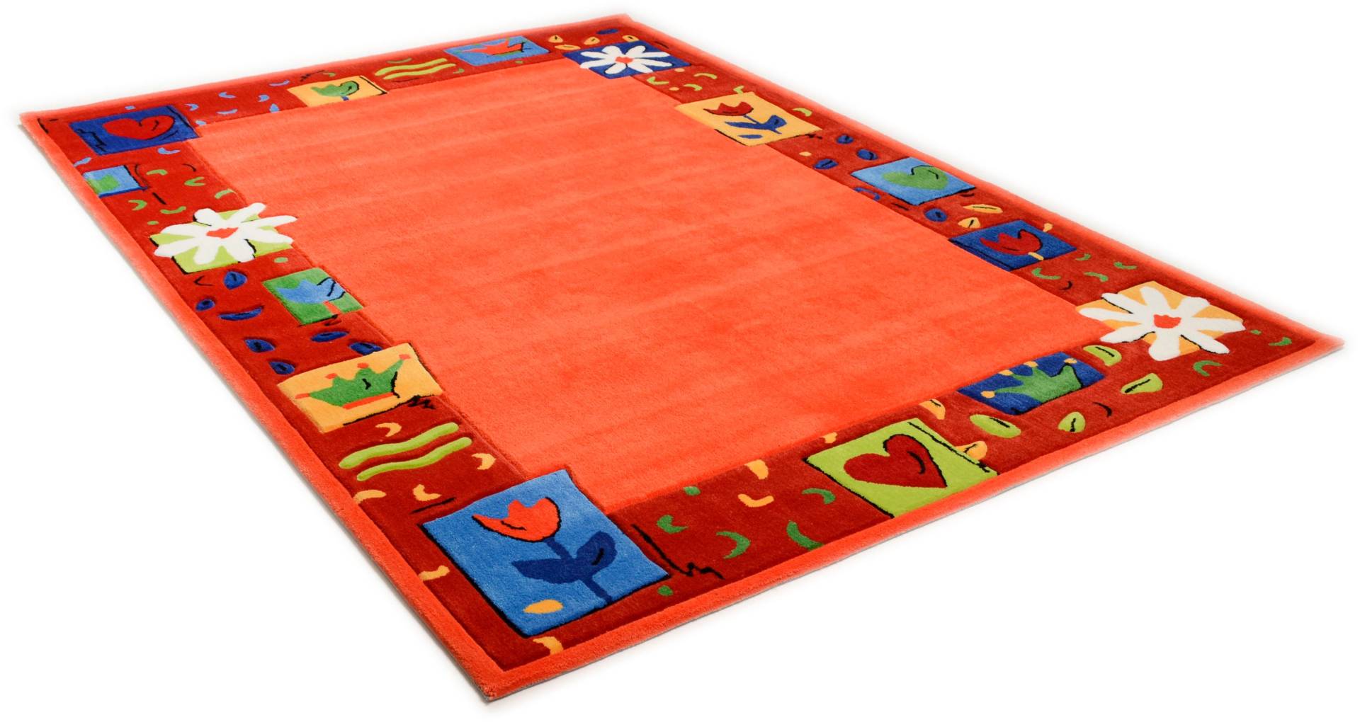 THEKO Kinderteppich »Das Blumen Paradies«, rechteckig, 14 mm Höhe, Kurzflor, handgearbeiteter Reliefschnitt, mit Bordüre THEKO Kinderteppich »Das Blumen Paradies«, rechteckig, 14 mm Höhe, Kurzflor, handgearbeiteter Reliefschnitt, mit Bordüre von THEKO