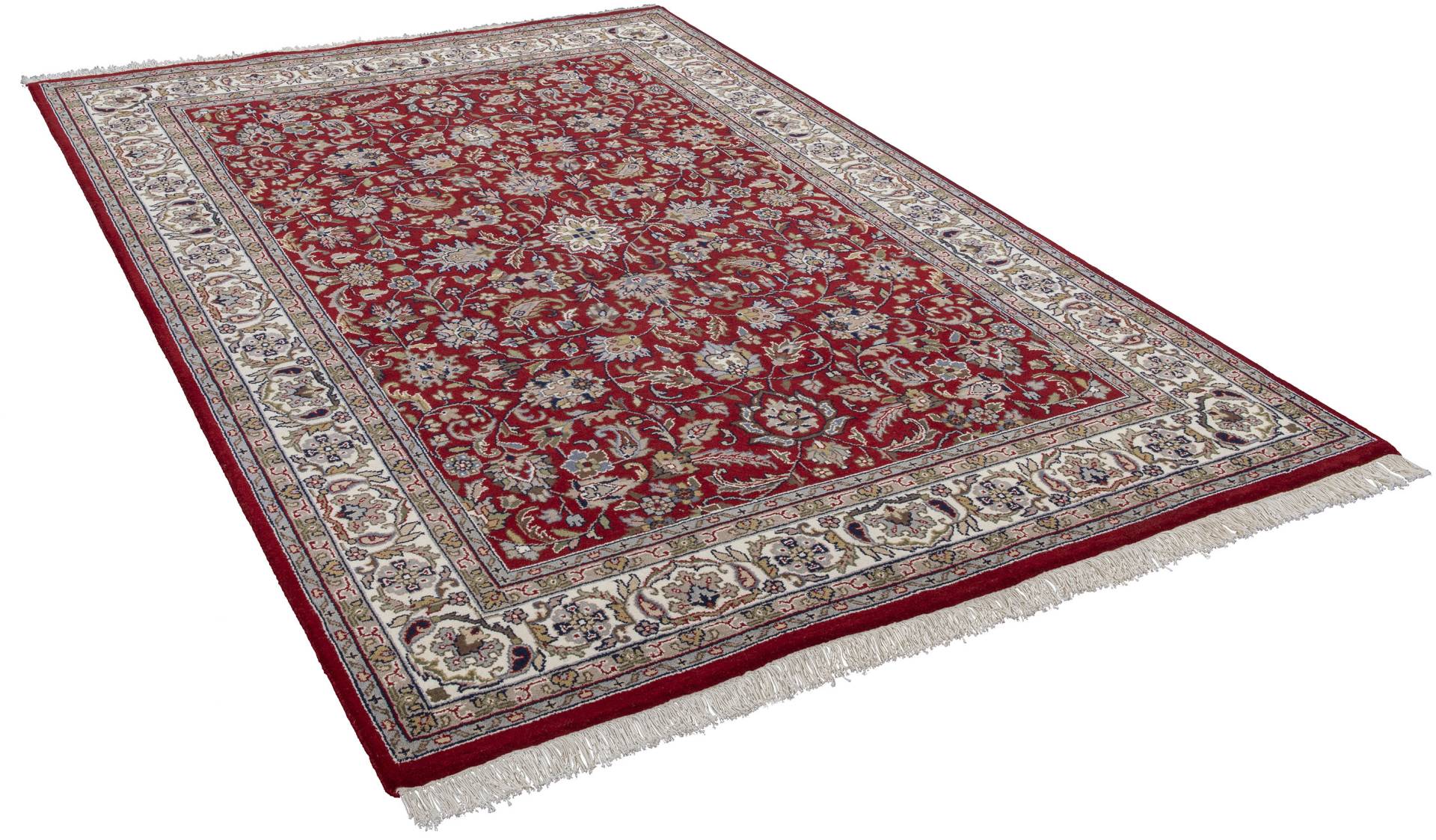 THEKO Orientteppich »Benares Isfahan«, rechteckig, 12 mm Höhe, reine Wolle, handgeknüpft, mit Fransen THEKO Orientteppich »Benares Isfahan«, rechteckig, 12 mm Höhe, reine Wolle, handgeknüpft, mit Fransen von THEKO