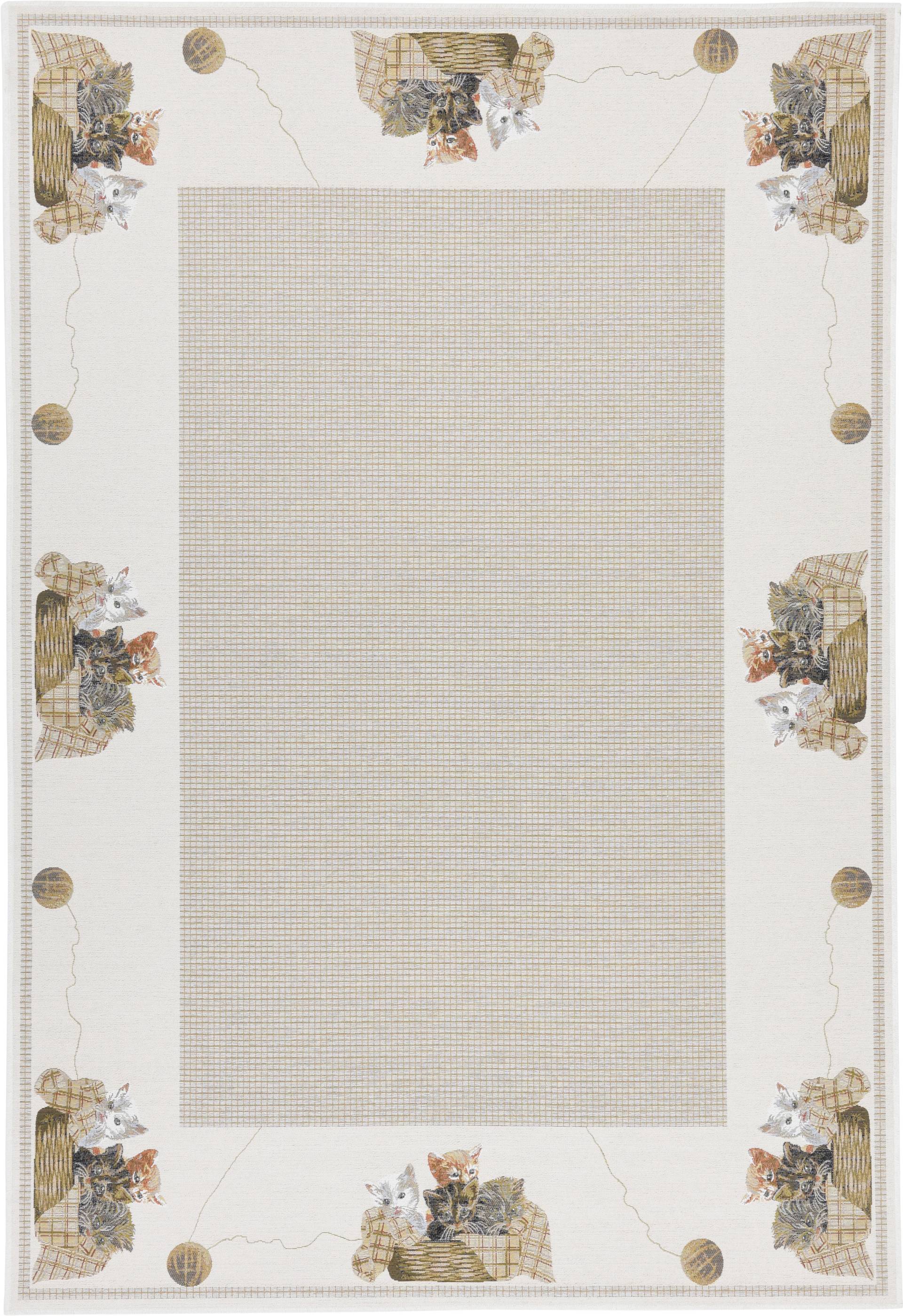 THEKO Teppich »Flomi Kitten«, rechteckig, 4 mm Höhe, mit Bordüre und niedlichem Katzenmotiv THEKO Teppich »Flomi Kitten«, rechteckig, 4 mm Höhe, mit Bordüre und niedlichem Katzenmotiv von THEKO
