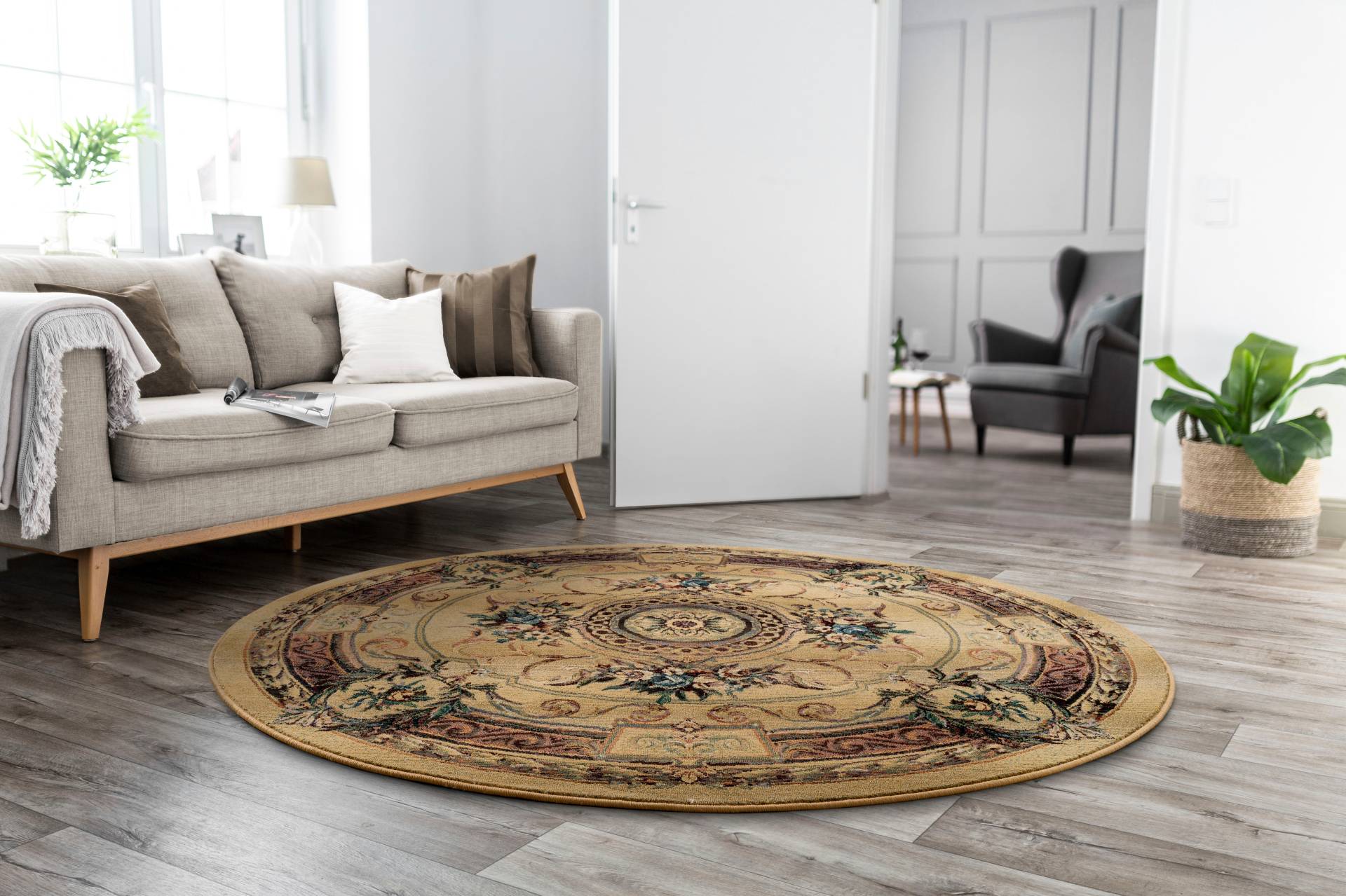 THEKO Teppich »Gabiro 856«, rund, 10 mm Höhe, Kurzflor, Orient-Optik, ideal im Wohnzimmer & Schlafzimmer THEKO Teppich »Gabiro 856«, rund, 10 mm Höhe, Kurzflor, Orient-Optik, ideal im Wohnzimmer & Schlafzimmer von THEKO