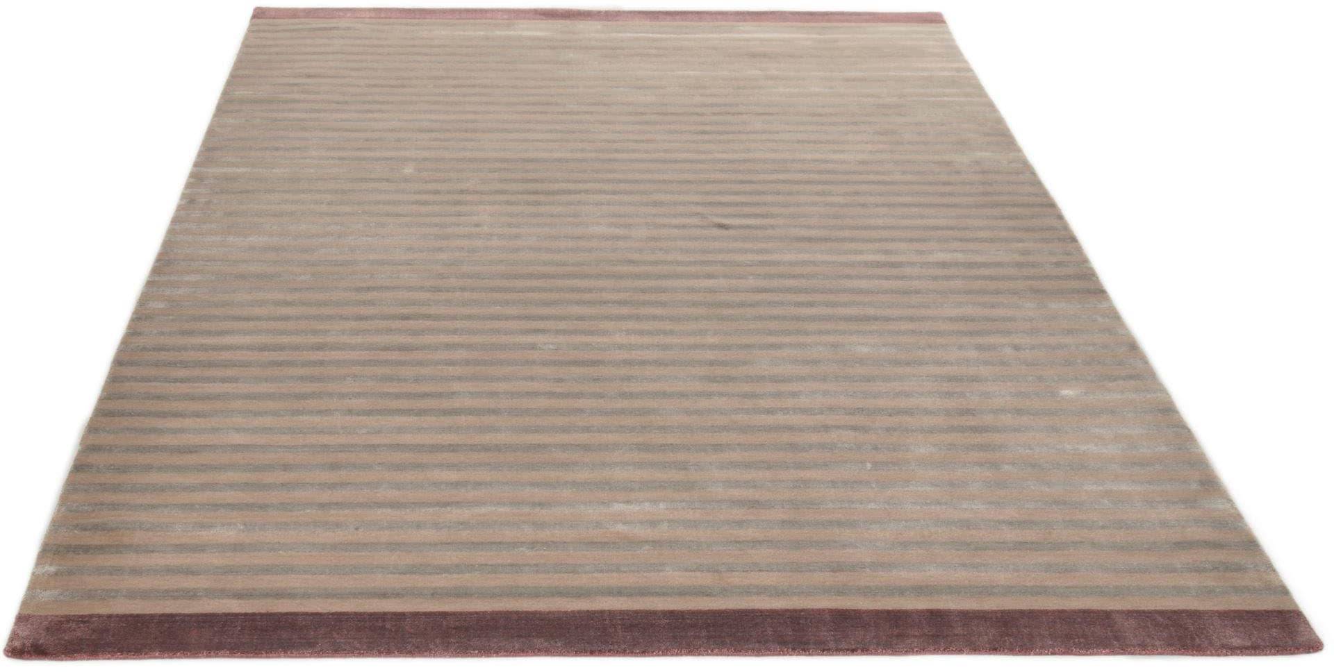 THEKO Teppich »Miami 3286«, rechteckig, 8 mm Höhe, Handweb Teppich, gestreift, handgewebt, aus Viskose & Wolle THEKO Teppich »Miami 3286«, rechteckig, 8 mm Höhe, Handweb Teppich, gestreift, handgewebt, aus Viskose & Wolle von THEKO