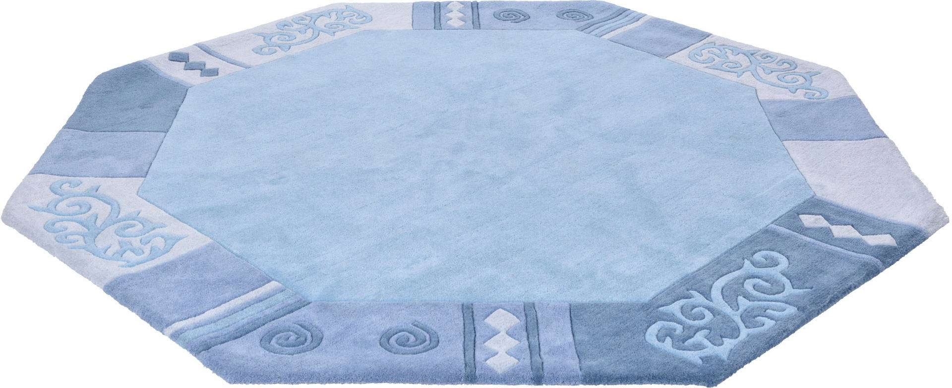 THEKO Wollteppich »Ambadi«, achteckig, 14 mm Höhe, reine Schurwolle, handgetuftet, mit Bordüre, modern THEKO Wollteppich »Ambadi«, achteckig, 14 mm Höhe, reine Schurwolle, handgetuftet, mit Bordüre, modern von THEKO