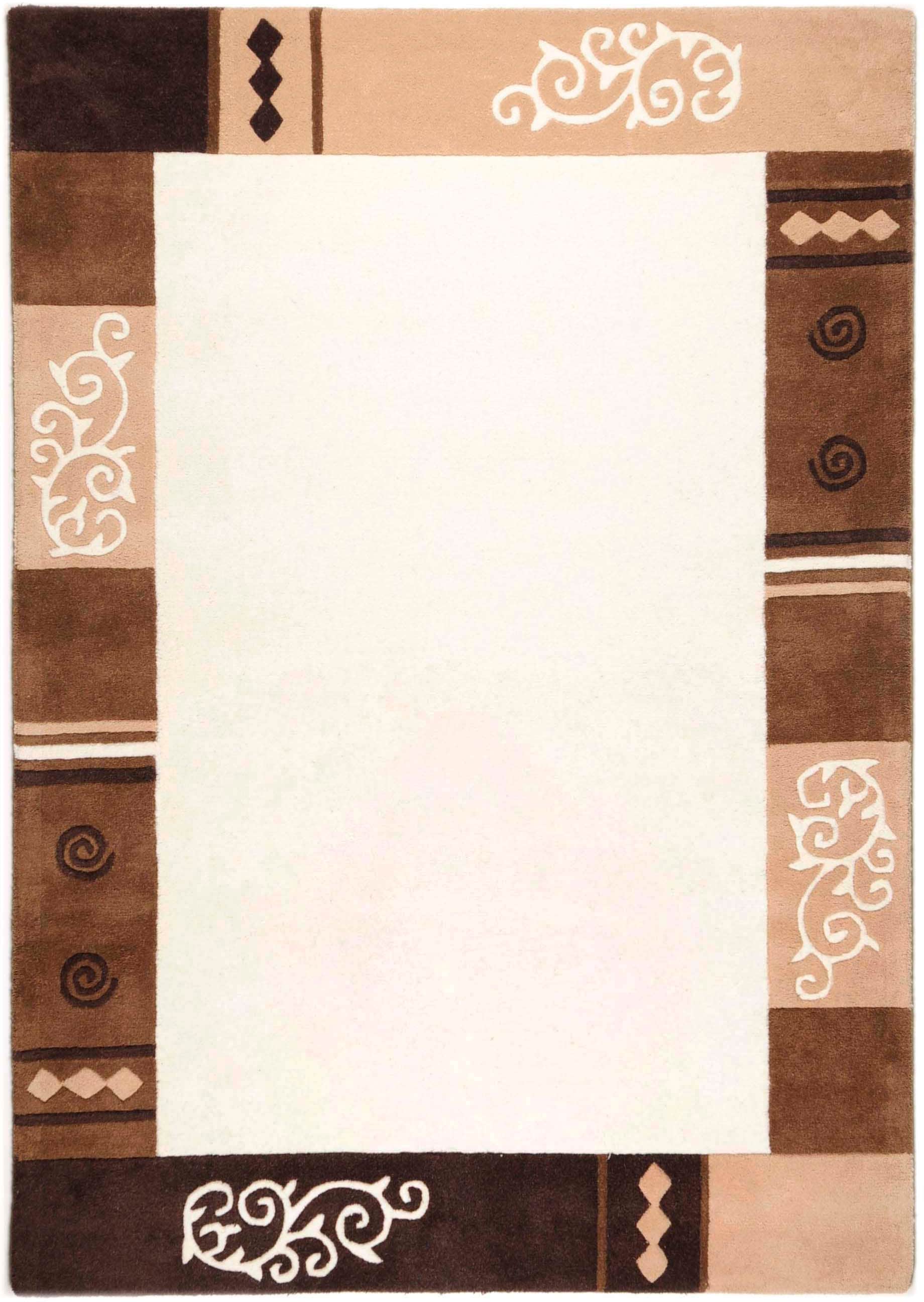 THEKO Wollteppich »Ambadi«, rechteckig, 14 mm Höhe, reine Schurwolle, handgetuftet, mit Bordüre, modern THEKO Wollteppich »Ambadi«, rechteckig, 14 mm Höhe, reine Schurwolle, handgetuftet, mit Bordüre, modern von THEKO