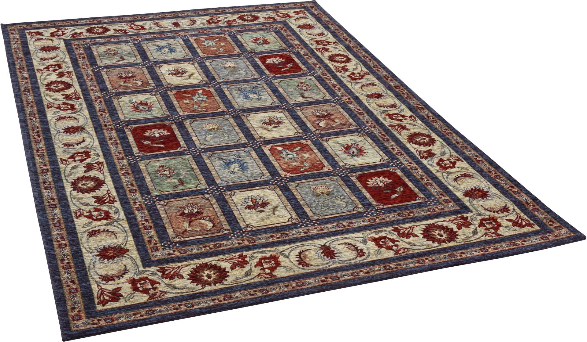 THEKO Teppich »Carlucci«, rechteckig, 5 mm Höhe, florales Muster, mit Bordüre, Wohnzimmer THEKO Teppich »Carlucci«, rechteckig, 5 mm Höhe, florales Muster, mit Bordüre, Wohnzimmer von THEKO