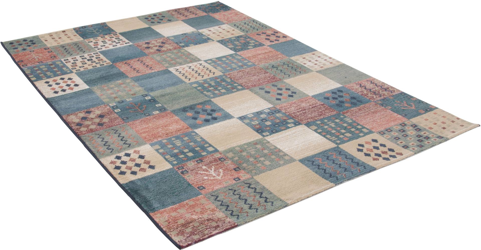 THEKO Teppich »Gabiro 2274«, rechteckig, Kurzflor, Patchwork Design, Wohnzimmer von THEKO