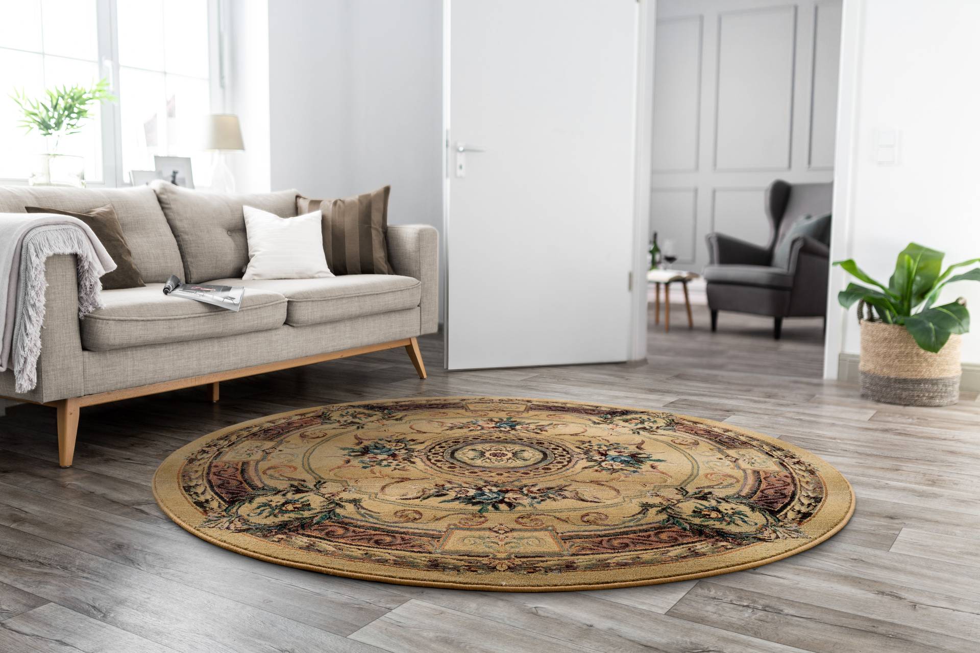THEKO Teppich »Gabiro 856«, rund, 10 mm Höhe, Kurzflor, Orient-Optik, ideal im Wohnzimmer & Schlafzimmer THEKO Teppich »Gabiro 856«, rund, 10 mm Höhe, Kurzflor, Orient-Optik, ideal im Wohnzimmer & Schlafzimmer von THEKO