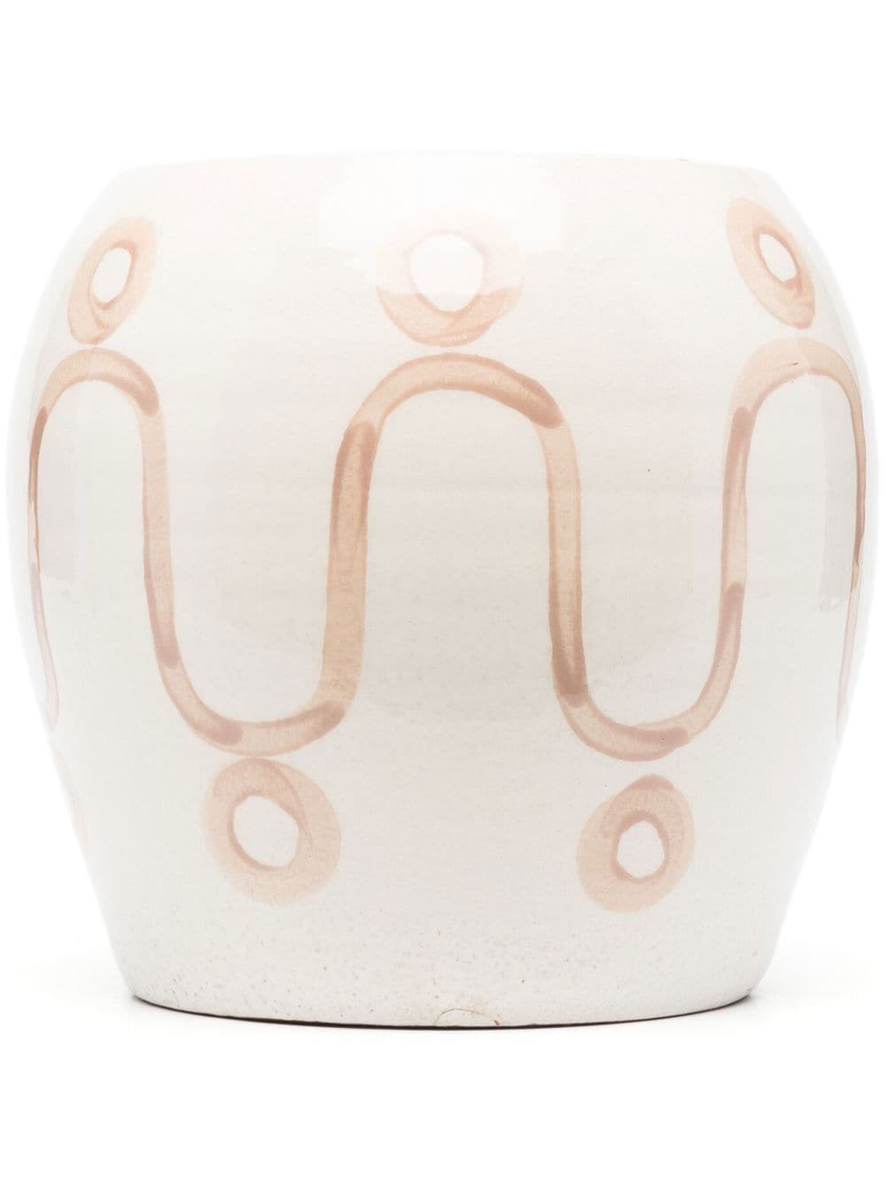 Themis Z large Cycladic clay vase - White von Themis Z