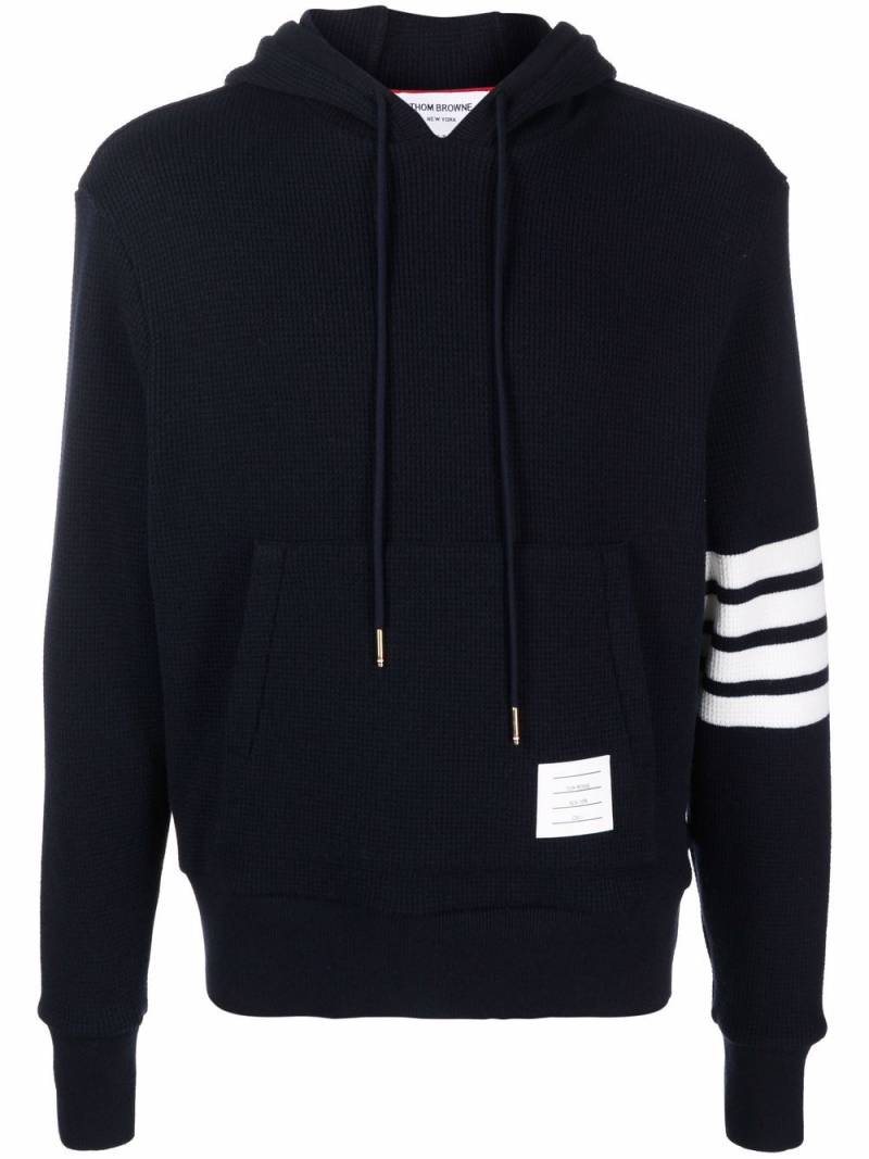 Thom Browne 4-Bar stripe hoodie - Blue von Thom Browne