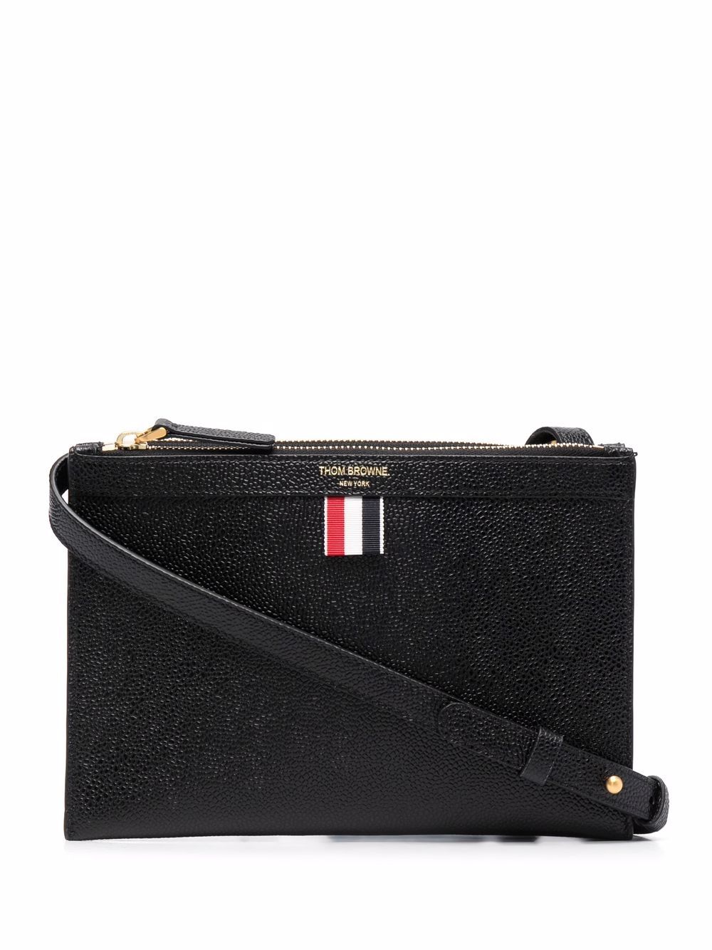 Thom Browne small crossbody document holder - Black von Thom Browne