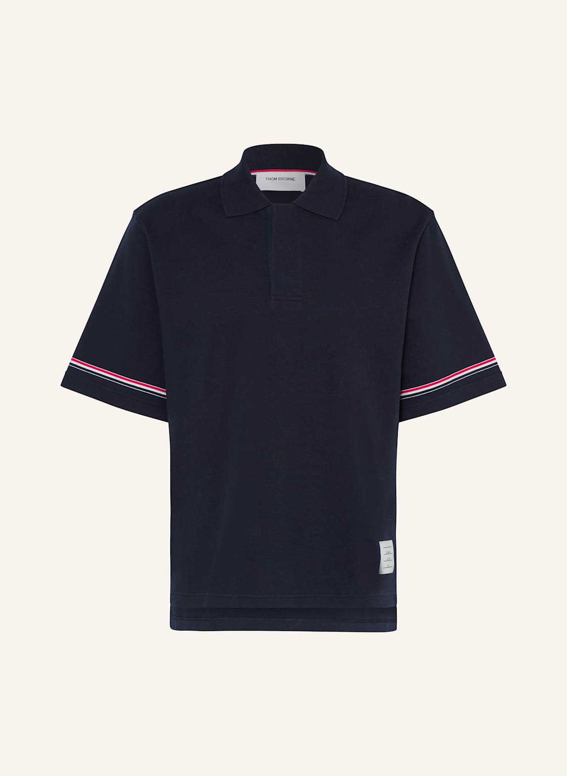 Thom Browne. Jersey-Poloshirt blau von THOM BROWNE.