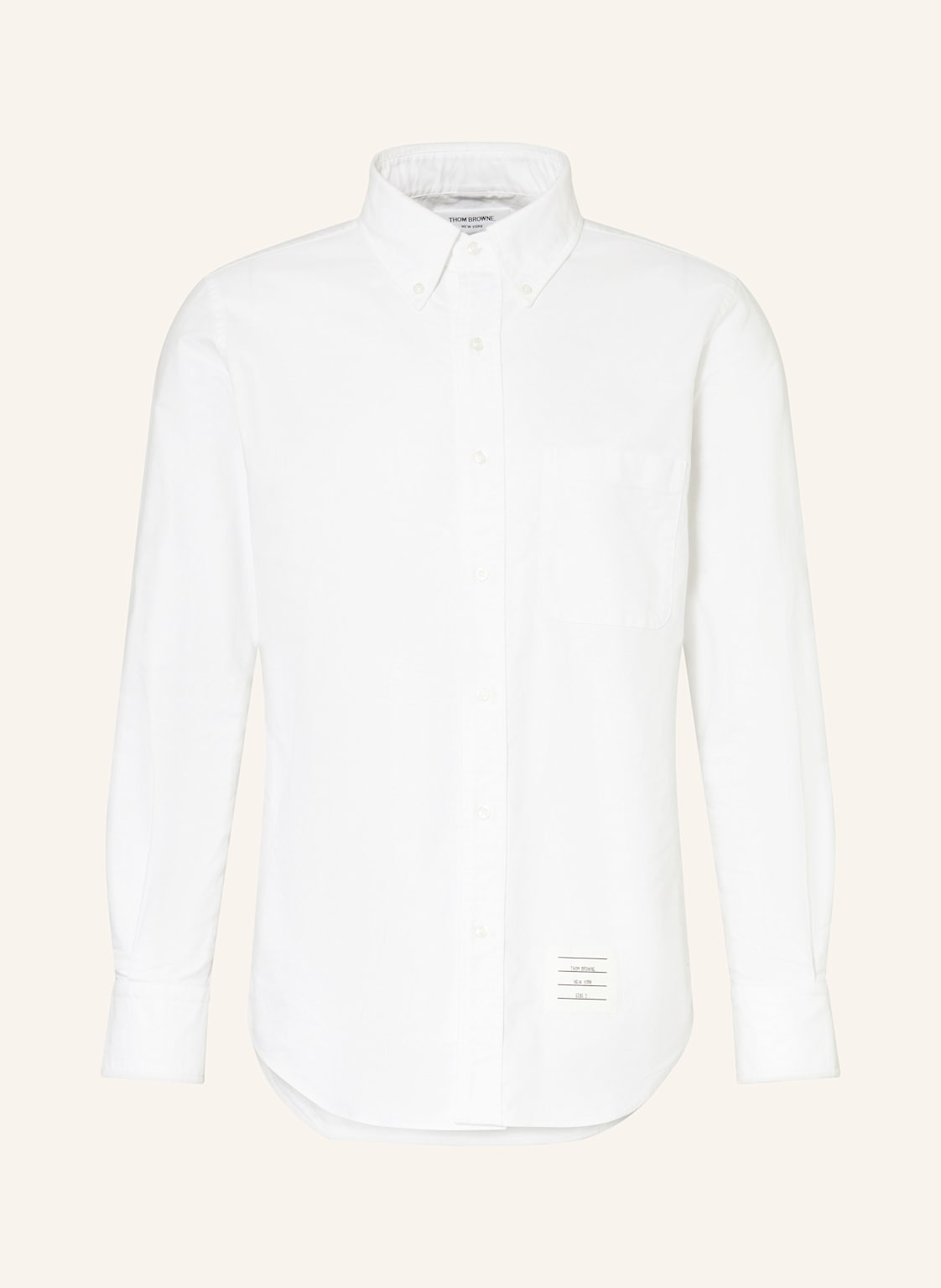 Thom Browne. Oxfordhemd Straight Fit weiss von THOM BROWNE.