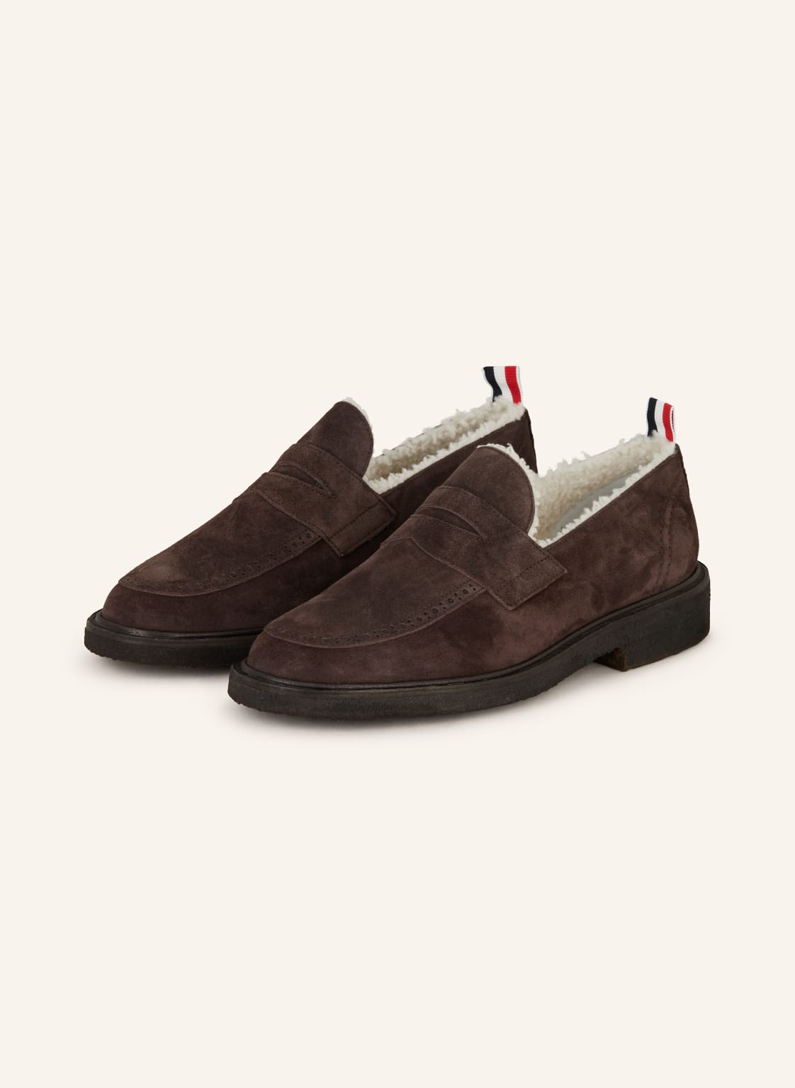 Thom Browne. Penny-Loafer braun von THOM BROWNE.