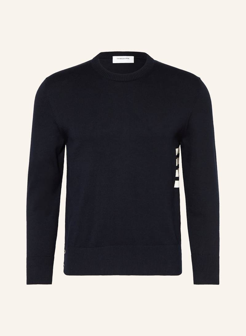 Thom Browne. Pullover blau von THOM BROWNE.