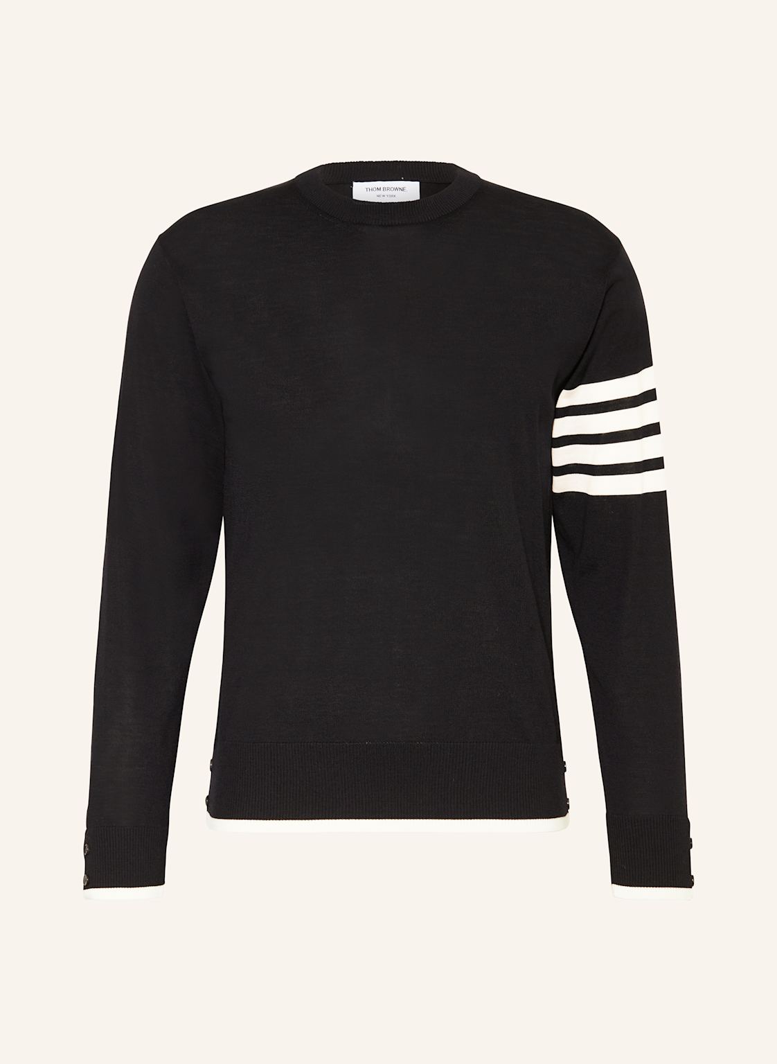 Thom Browne. Pullover schwarz von THOM BROWNE.