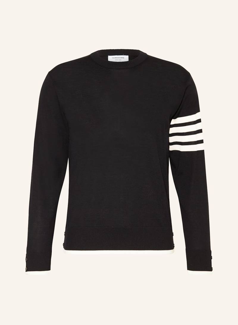 Thom Browne. Pullover schwarz von THOM BROWNE.