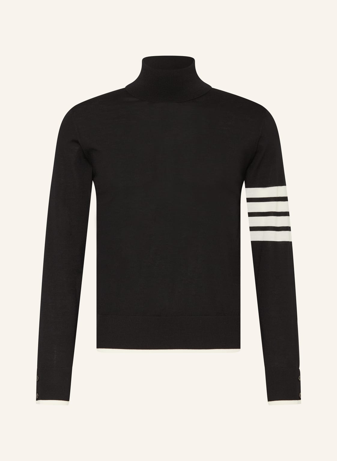 Thom Browne. Rollkragenpullover schwarz Thom Browne. Rollkragenpullover schwarz von THOM BROWNE.