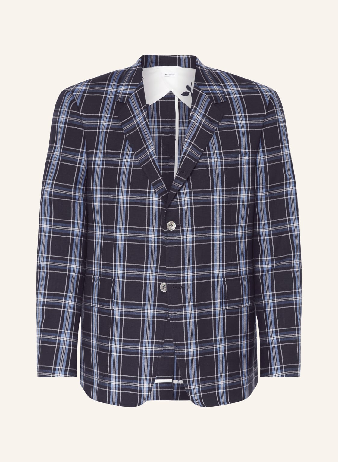 Thom Browne. Sakko Regular Fit Mit Leinen blau Thom Browne. Sakko Regular Fit Mit Leinen blau von THOM BROWNE.