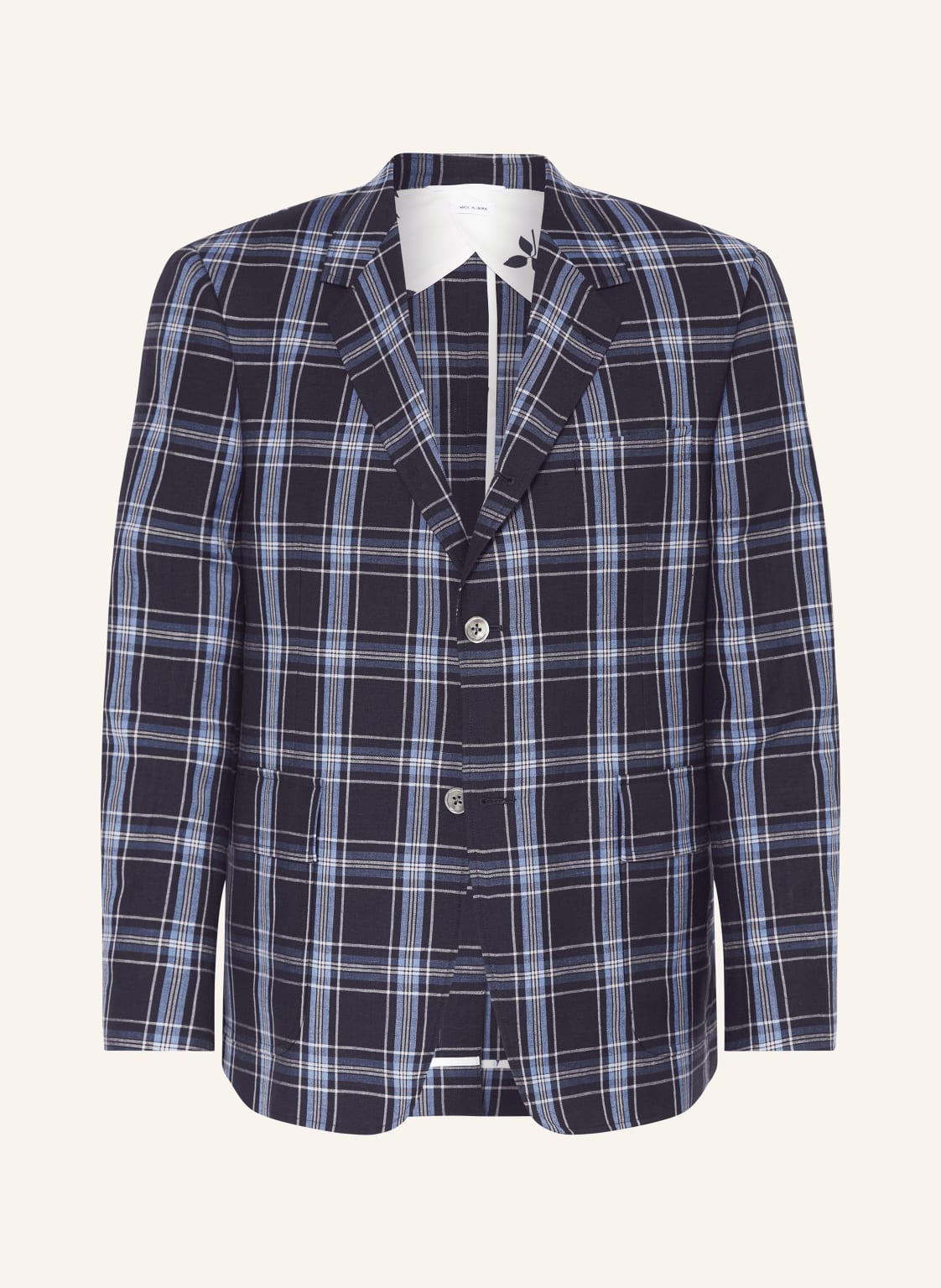 Thom Browne. Sakko Regular Fit Mit Leinen blau