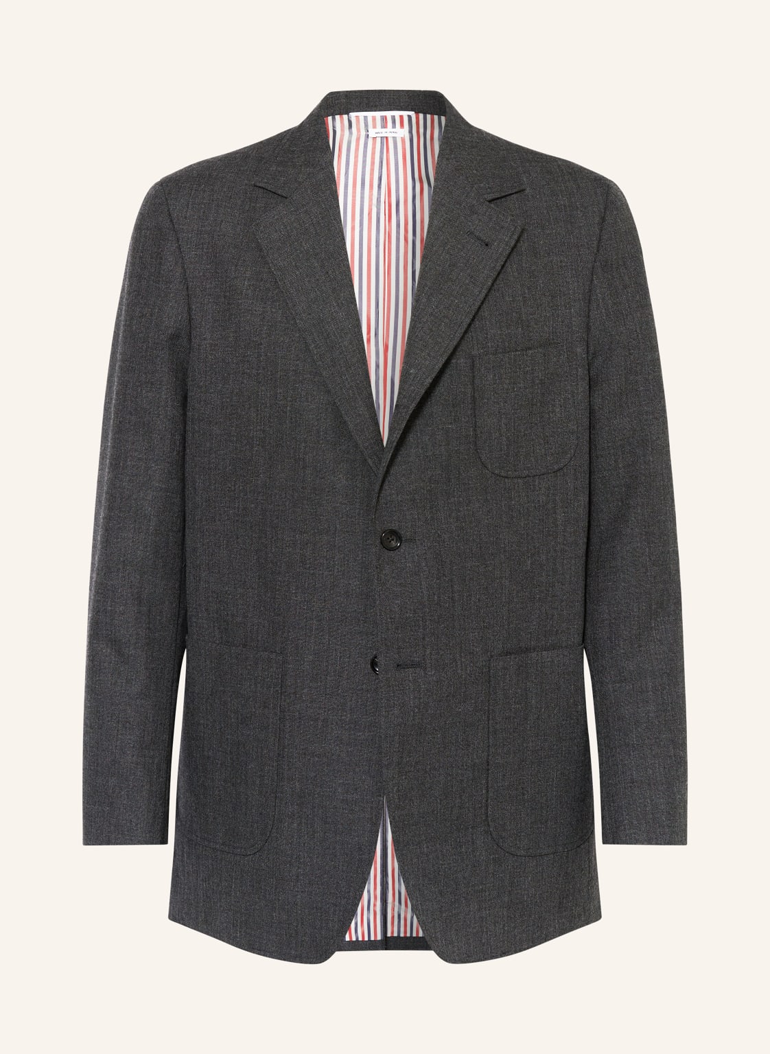 Thom Browne. Sakko Regular Fit grau von THOM BROWNE.