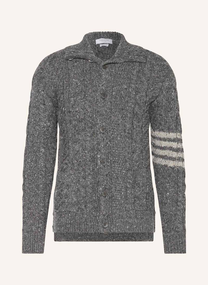 Thom Browne. Strickjacke Mit Mohair grau von THOM BROWNE.