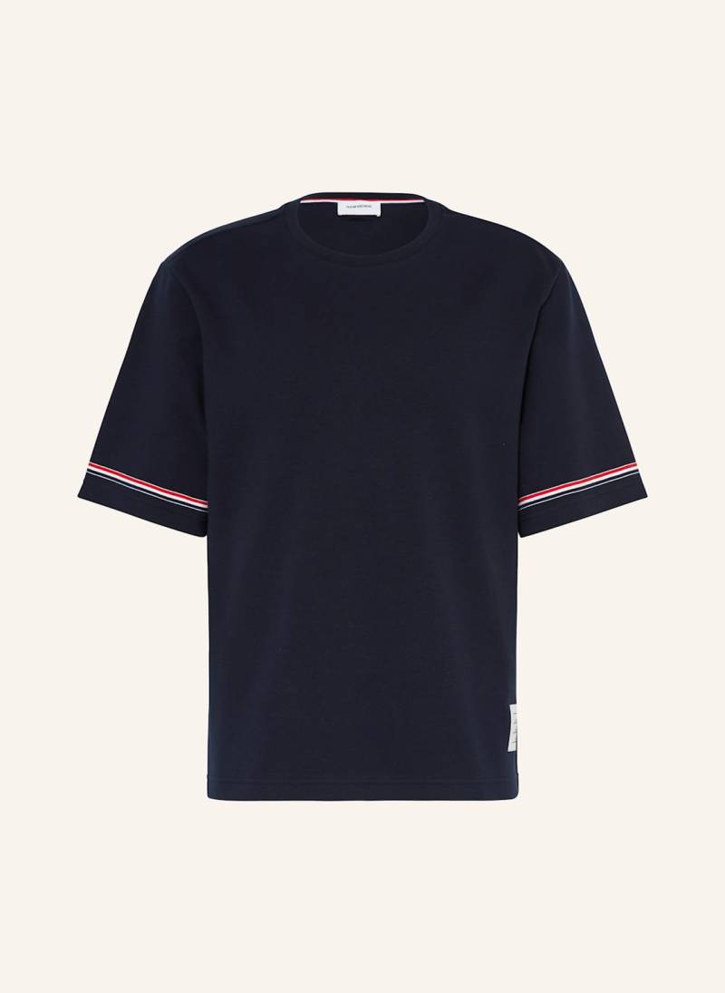 Thom Browne. T-Shirt blau von THOM BROWNE.