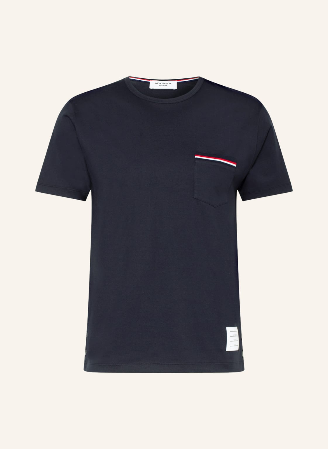 Thom Browne. T-Shirt blau von THOM BROWNE.