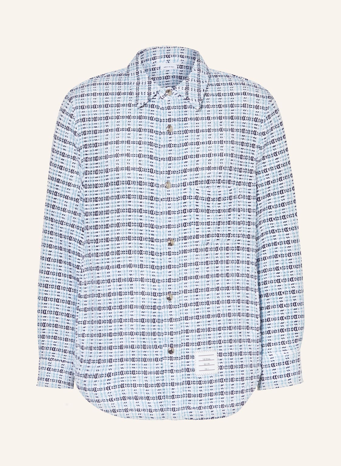 Thom Browne. Tweed-Overshirt blau Thom Browne. Tweed-Overshirt blau von THOM BROWNE.