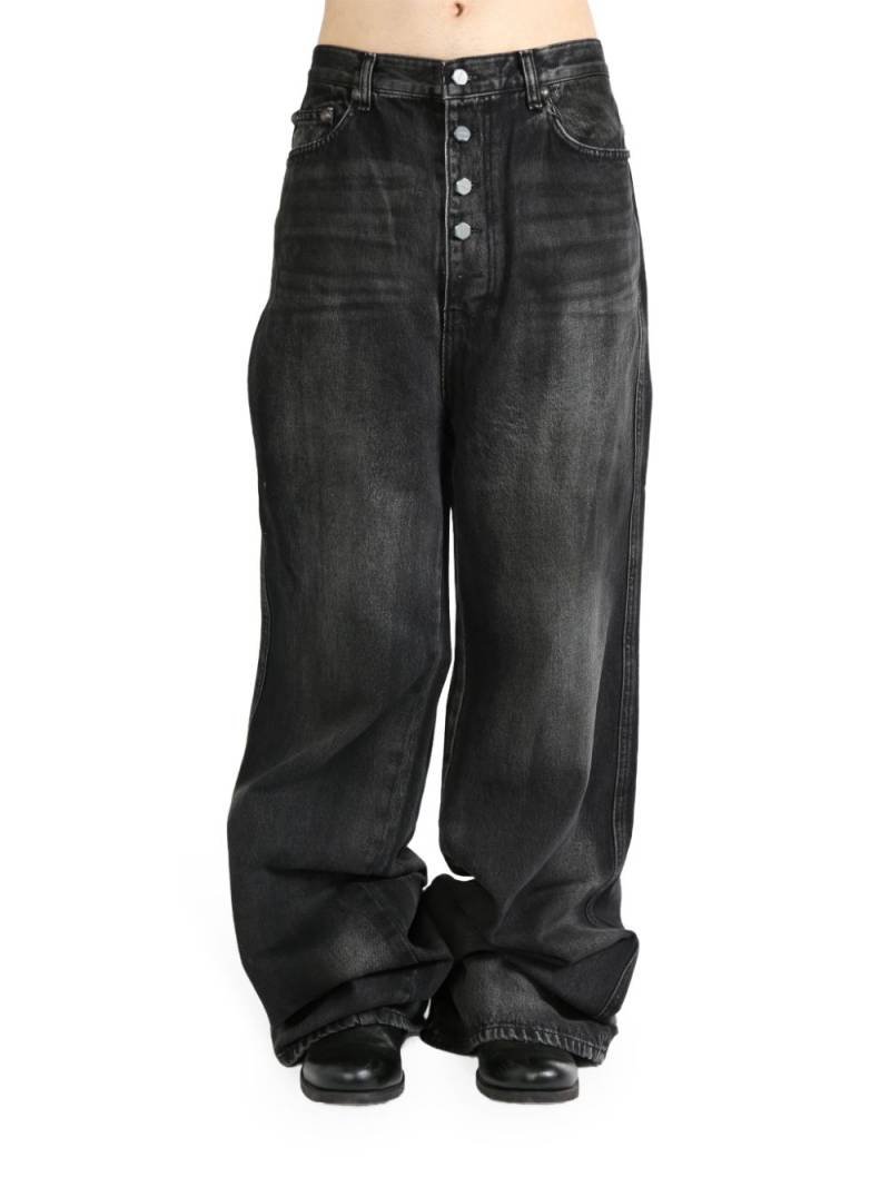 THUG CLUB distressed wide-leg jeans - Black von THUG CLUB