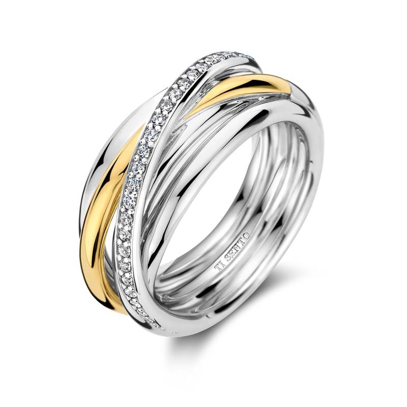 Ring Damen Zweifarbig 56 von TI SENTO