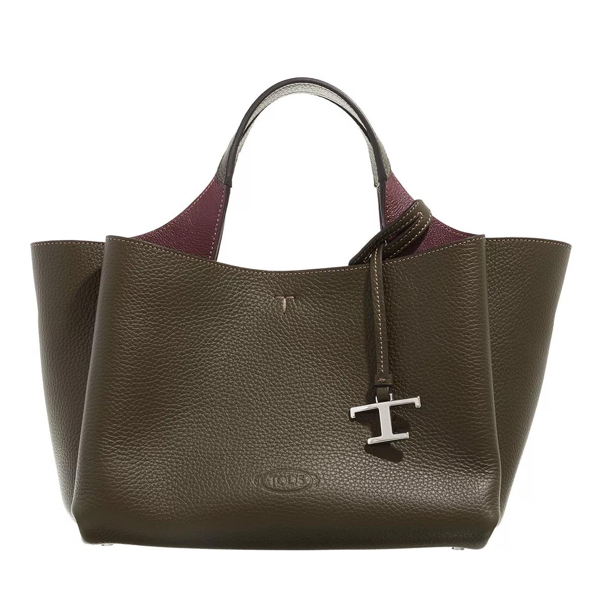 Tod's Handtasche - Logo Charm Tote Bag Leather - Gr. unisize - in Grün - für Damen von TOD'S