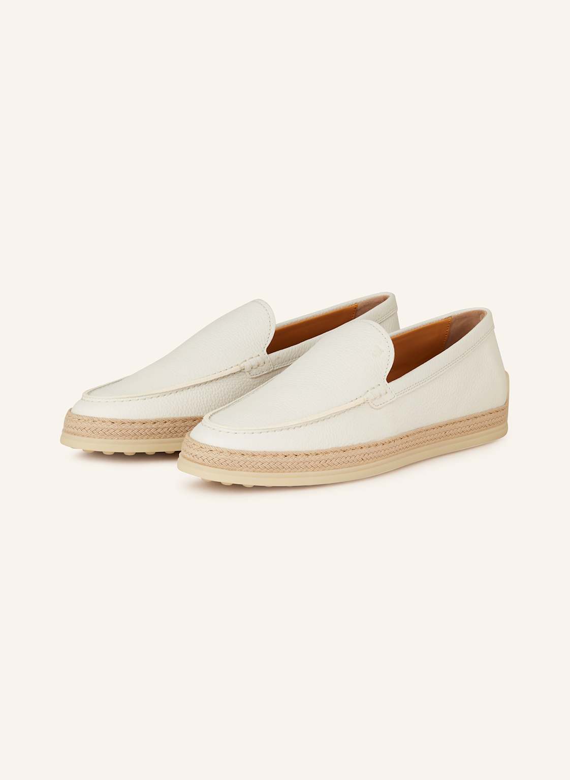 Tod's Loafer Gomma Rafia weiss von TOD'S