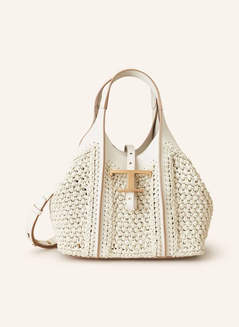 Tod's Shopper Crochet Mini weiss von TOD'S