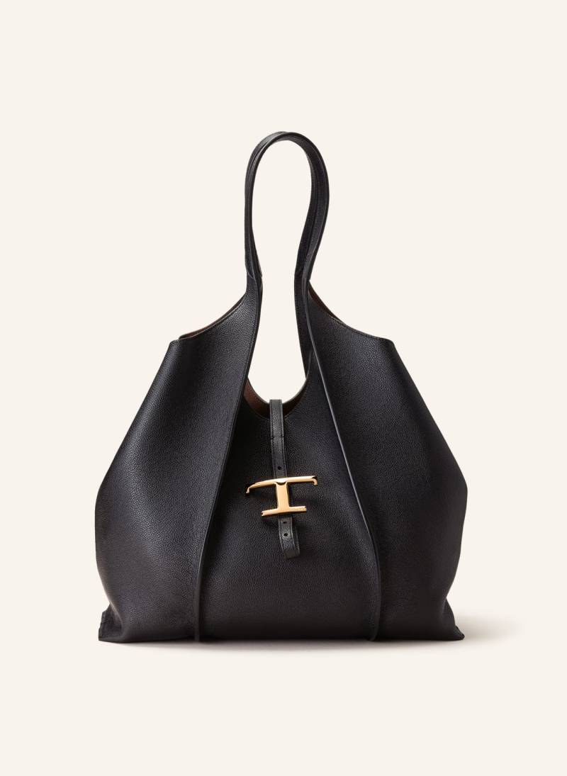 Tod's Shopper T Timeless Medium Mit Pouch schwarz von TOD'S