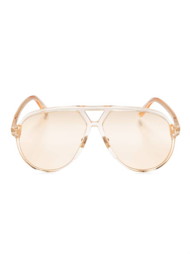 TOM FORD Eyewear Bertrand pilot-frame sunglasses - Yellow von TOM FORD Eyewear