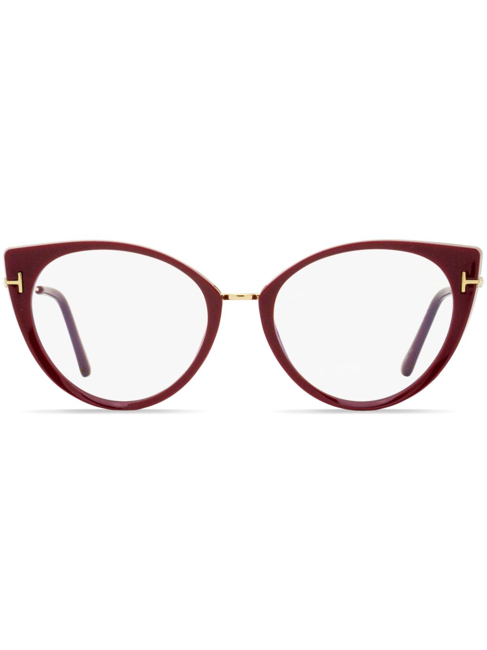 TOM FORD Eyewear Blue Block cat-eye frame glasses - Red von TOM FORD Eyewear