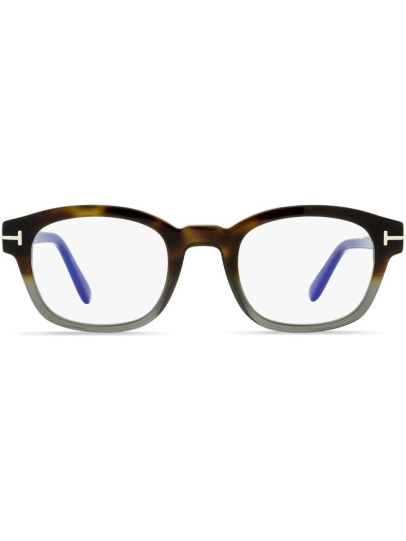 TOM FORD Eyewear Blue Block square-frame glasses - Brown von TOM FORD Eyewear